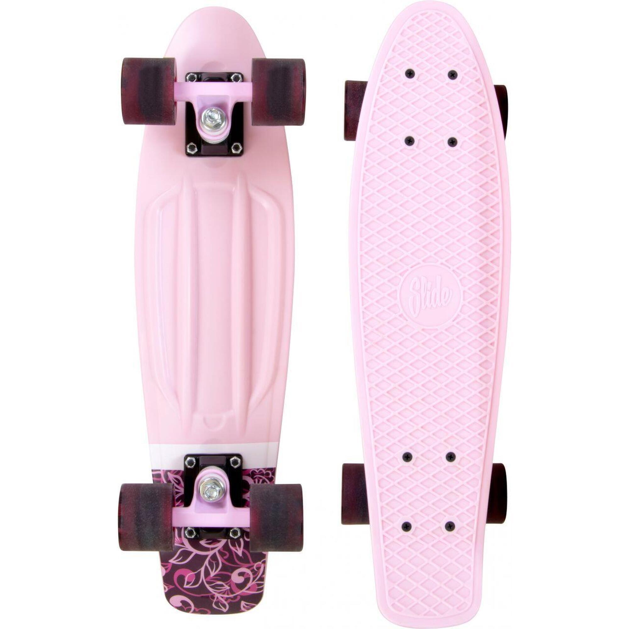 SLIDE BOARDS Slide Cruiser Board  22-Zoll  Pink Flower