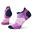 01669 Women's Run Zero Cushion Stripe Low Ankle Running Socks - Meadow Mauve