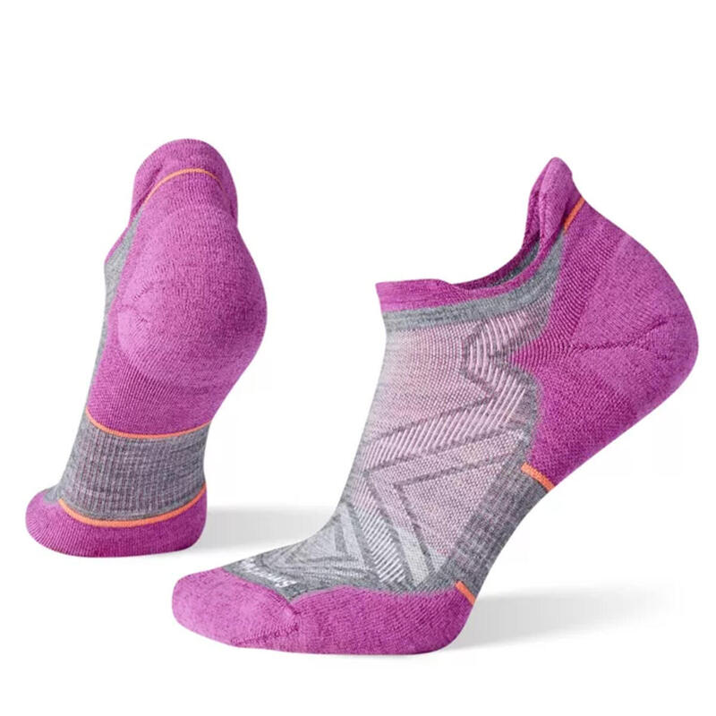 01671 Women's Run Targeted Cushion Low Ankle Running Socks - Medium Gray