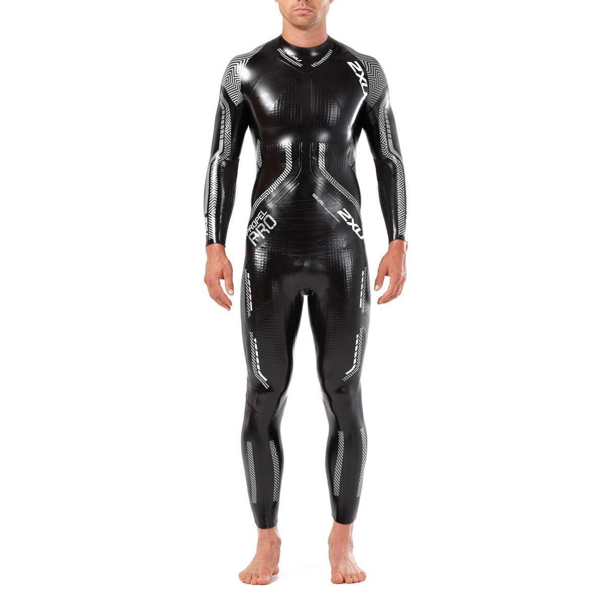 2XU Men's Propel Pro Wetsuit - Black/Silver - Size MS 1/4