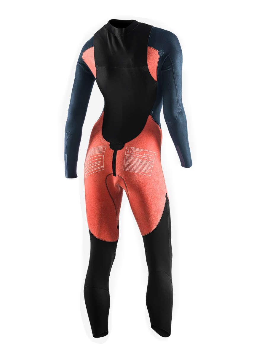 Orca Women's Openwater RS1 Thermal Wetsuit - Black/ Orange - Size XL 3/4