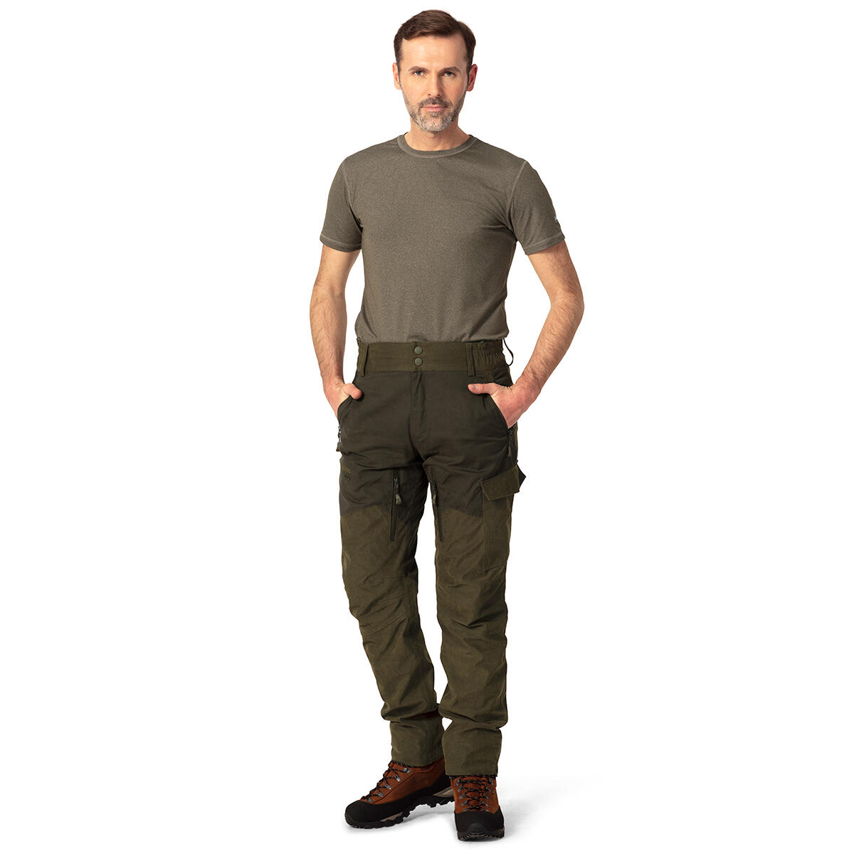 Spodnie myśliwskie outdoorowe męskie Tagart Iron 2 Olive wytrzymałe 3/5