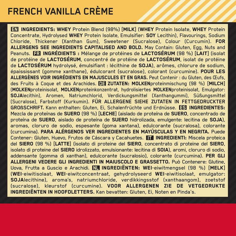 Gold Standard 100% Whey - Crème à la Vanille Française 900g