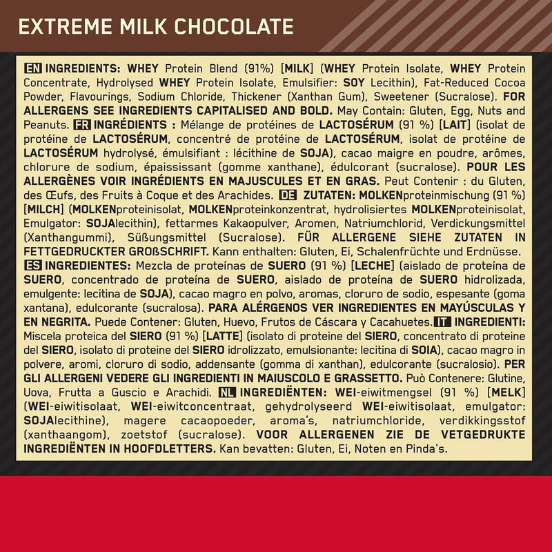 Gold Standard 100% Whey Protein Extreme Milk Chocolate 28 Portionen (896 Gramm)