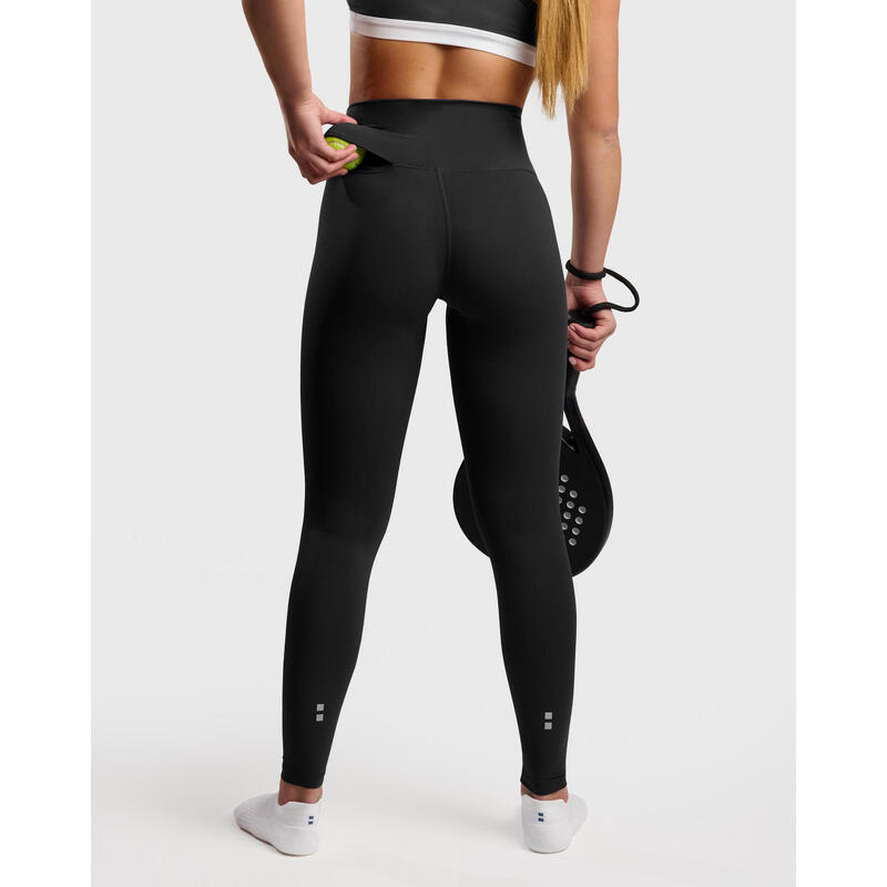 Smart Legging de Tennis/Padel avec Poche à Balle Femme Noir