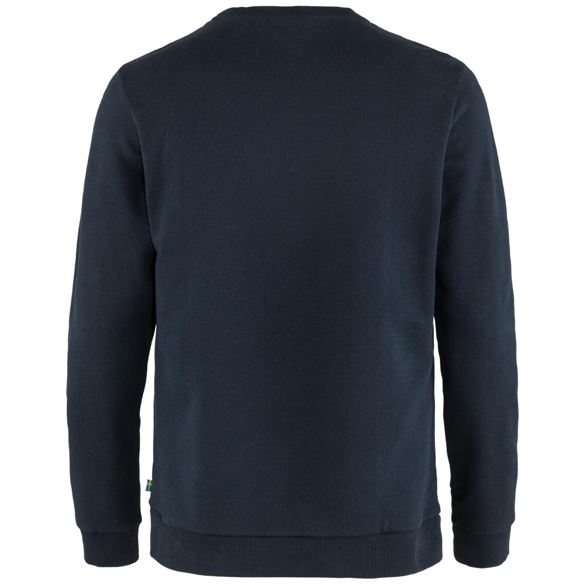 Sudadera Azul Fjallraven Logo Sweater Dark Navy Clásica y Atemporal 2/5