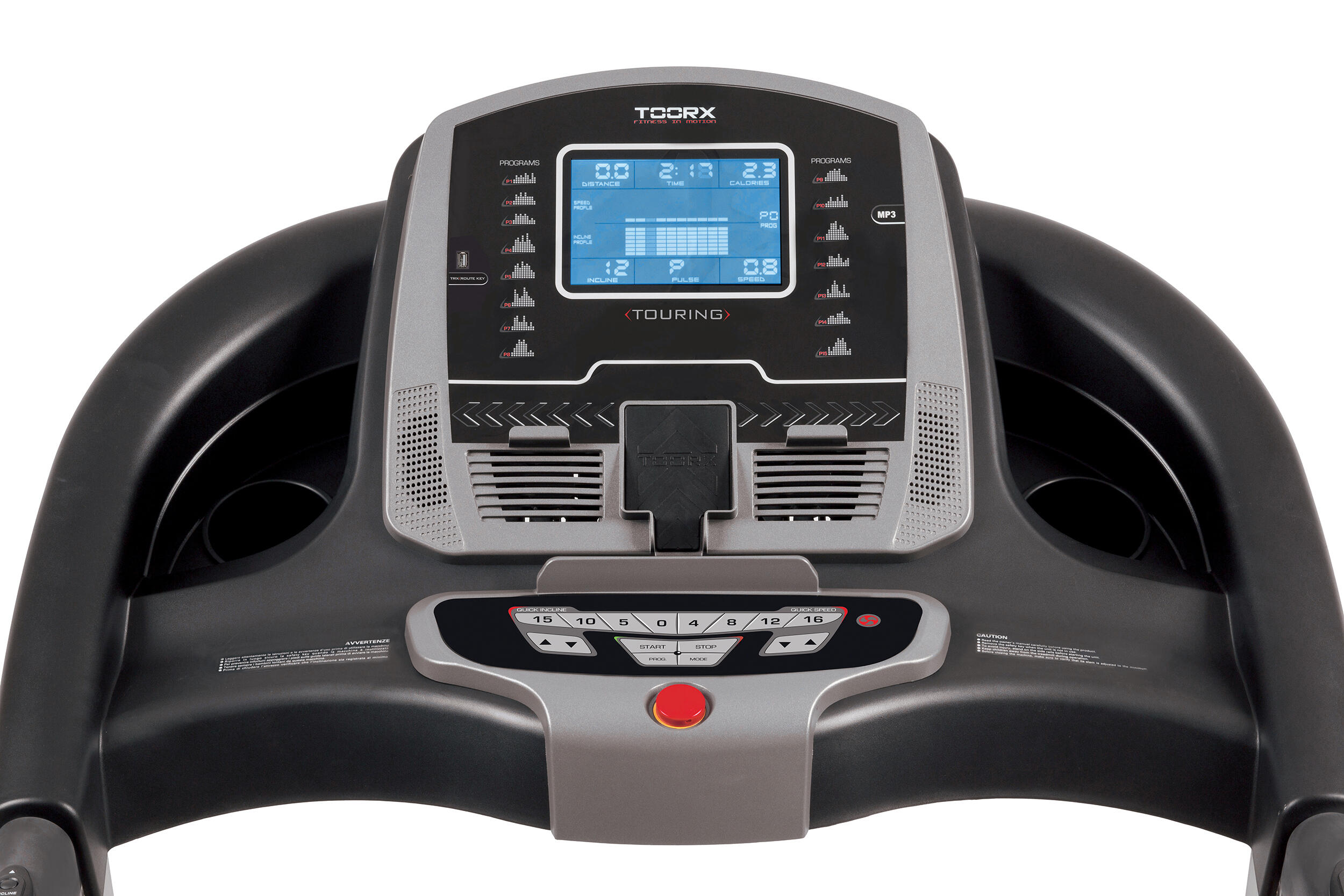 Tapis Roulant TOURING 3.0 AppReady3.0, velocità 22km/h, con fascia cardio TOORX 2/4
