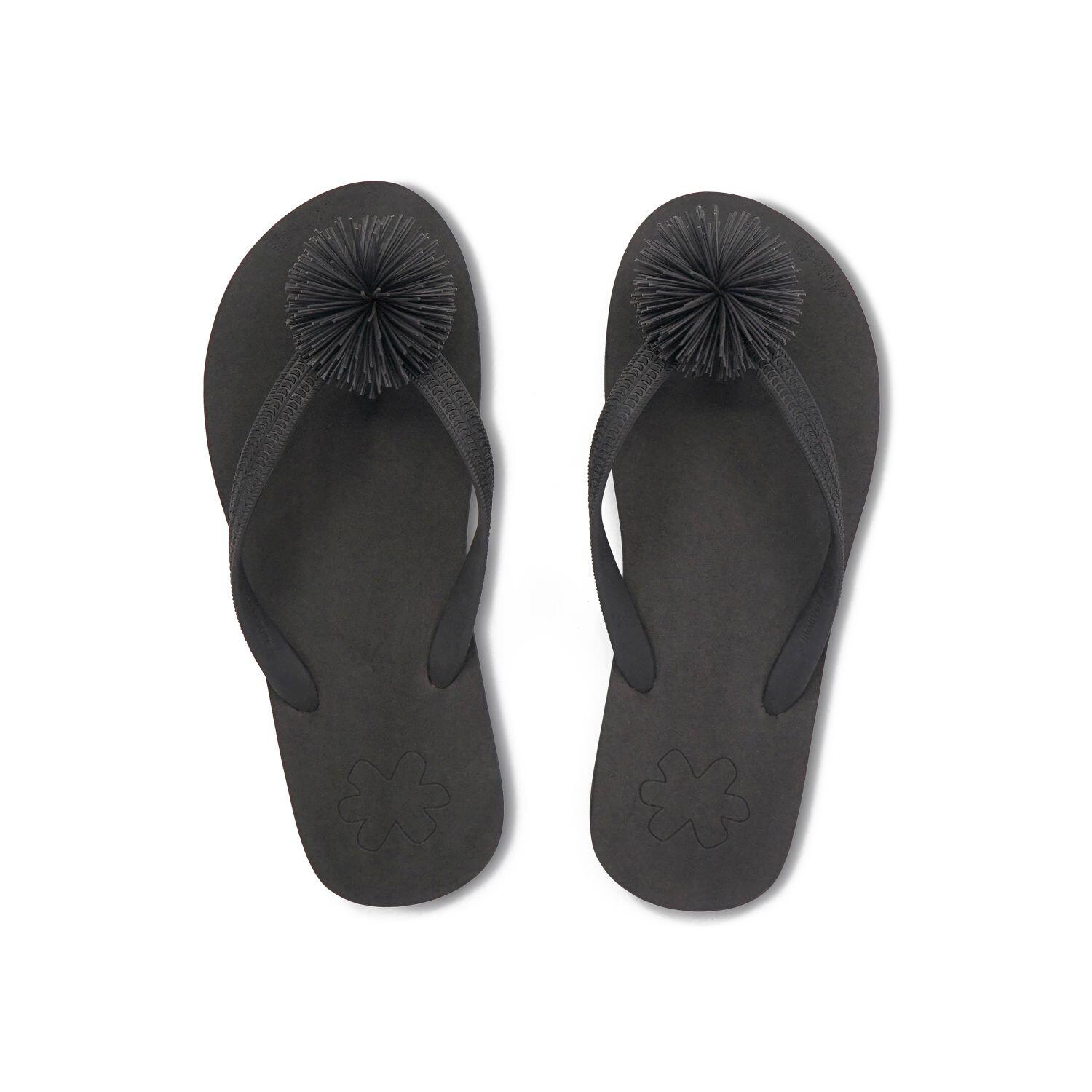 Flip Flop - Femme Tongs Originales*fluffy Noir - Sandales - Noir - 36 - Decathlon