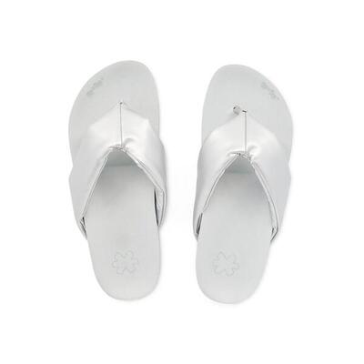 Damen Flip Flop Zehentrenner toe*fine Silver
