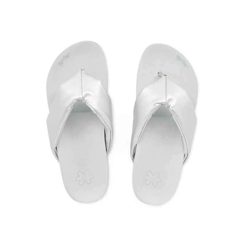 Damen Flip Flop Zehentrenner toe*fine Silver