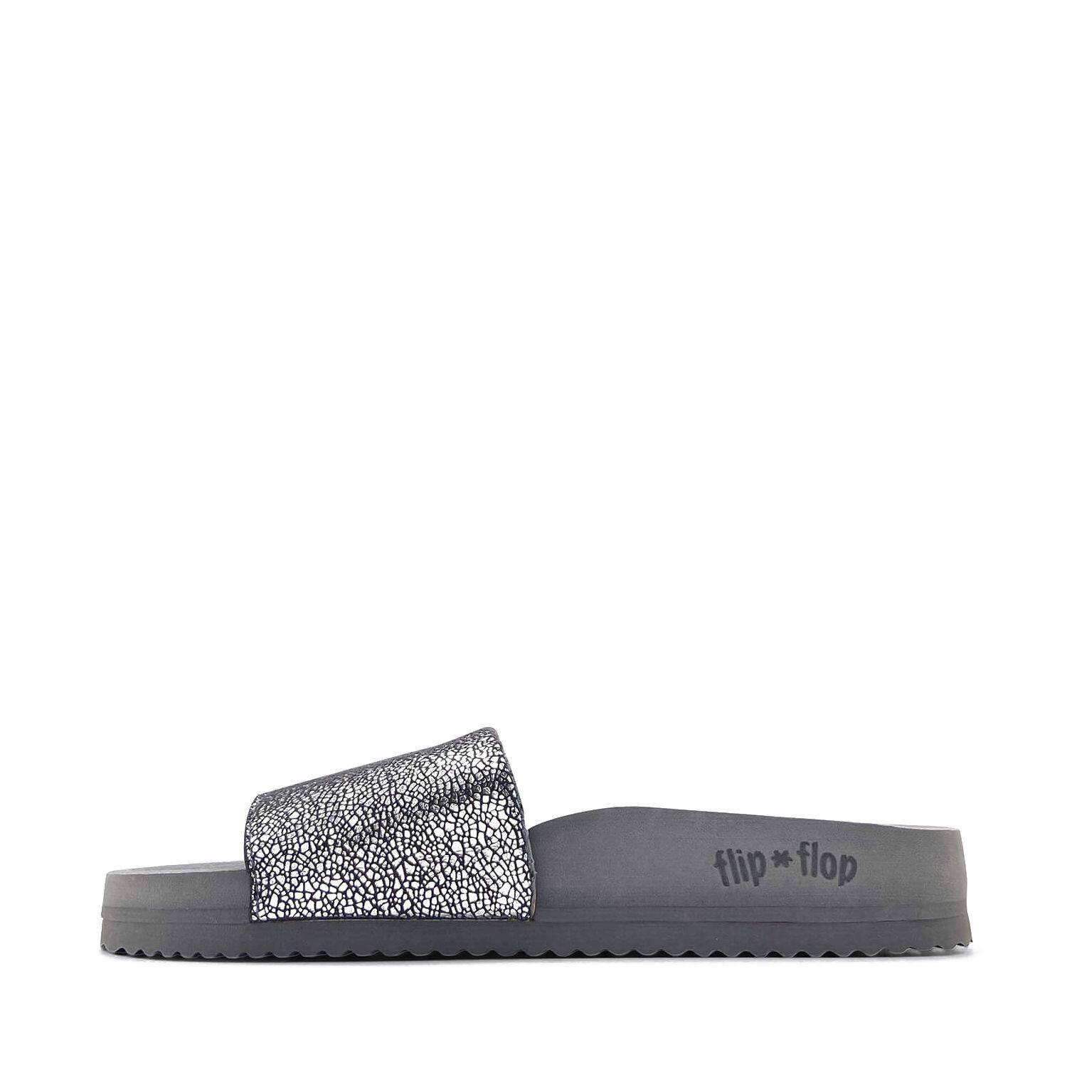 Femme Sandale pool metallic cracked Acier 2/4
