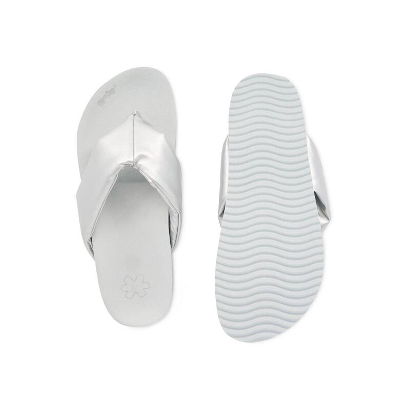 Damen Flip Flop Zehentrenner toe*fine Silver