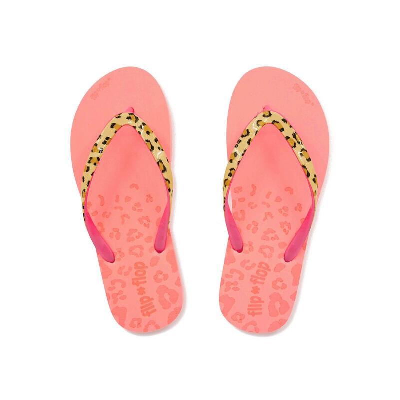 Damen Flip Flop Zehentrenner easy*leo Neon Peach