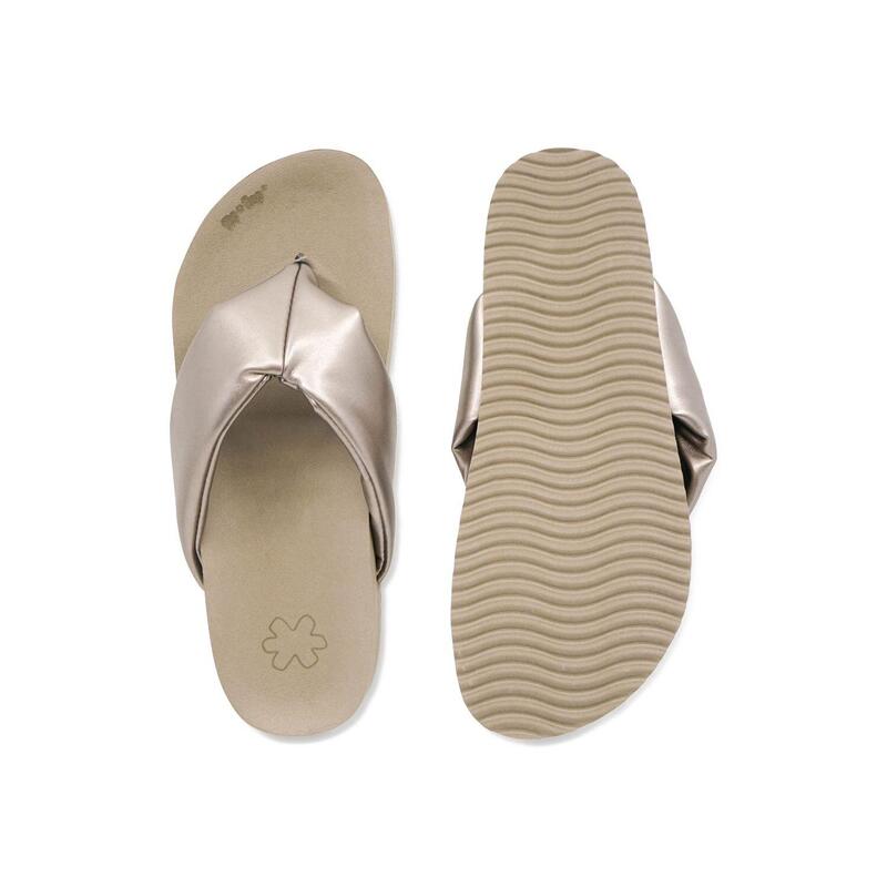 Damen Flip Flop Zehentrenner toe*fine Brass