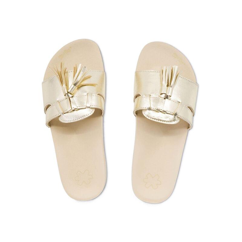 Sandale femme pool*tassel or