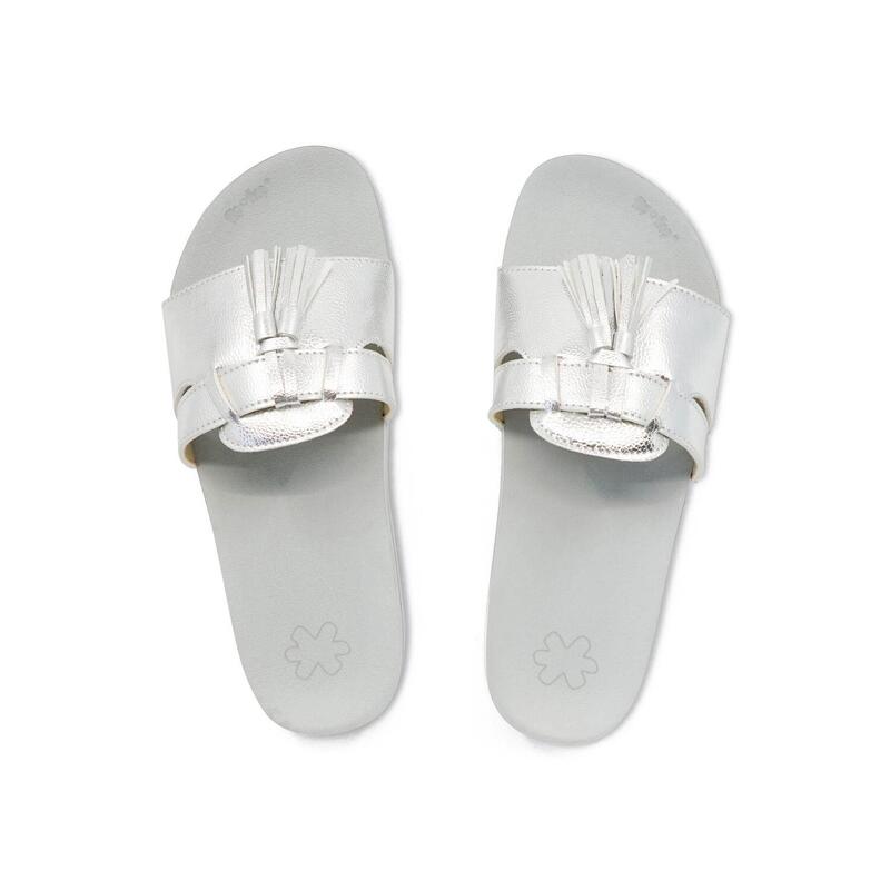 Sandale femme pool*tassel Silver