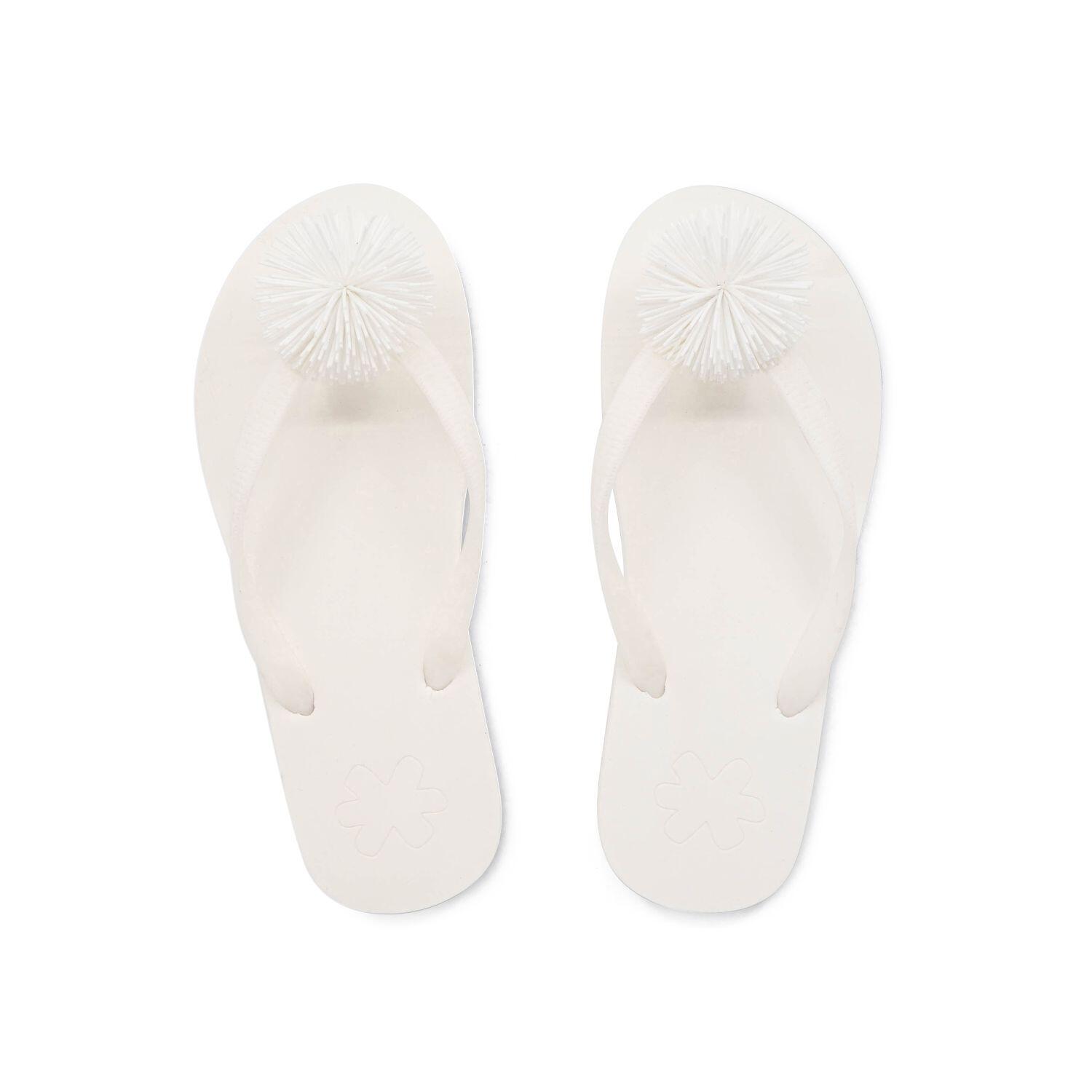 Flip Flop - Femme Tongs Originales*fluffy Blanc - Sandales - Blanc - 36 - Decathlon