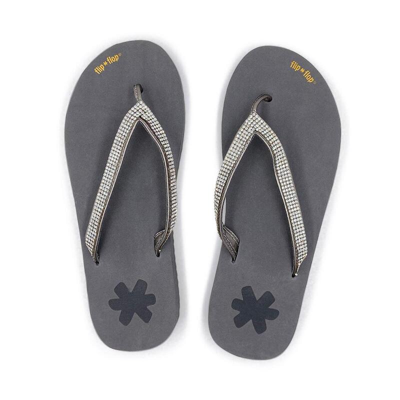 Damen Flip Flop Badezehentrenner flip*glam Steel