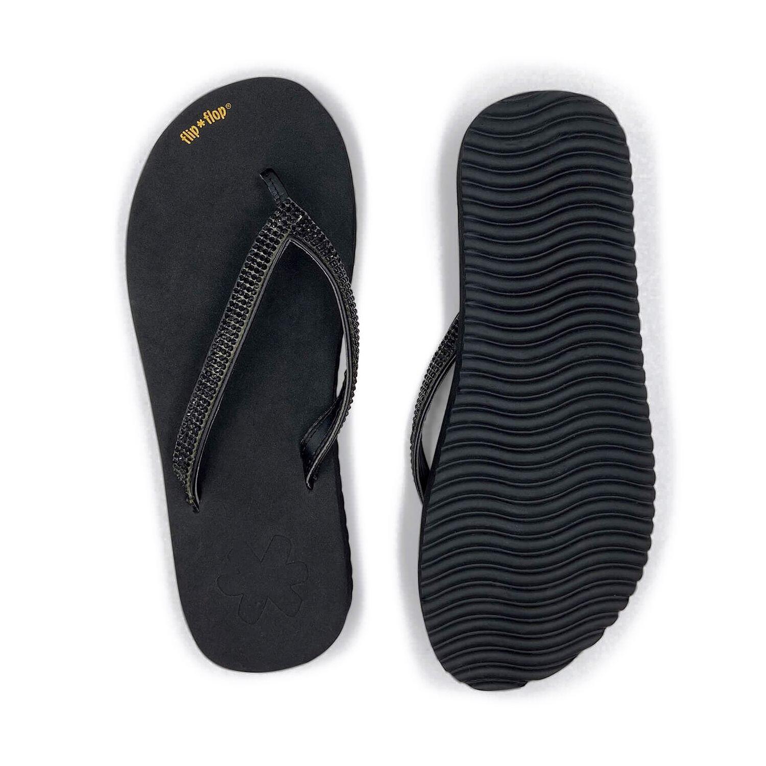 Femme tongs flip*glam Noir 3/4