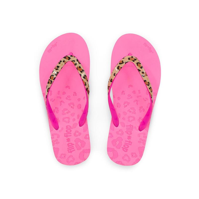 Damen Flip Flop Zehentrenner easy*leo Neon Pink