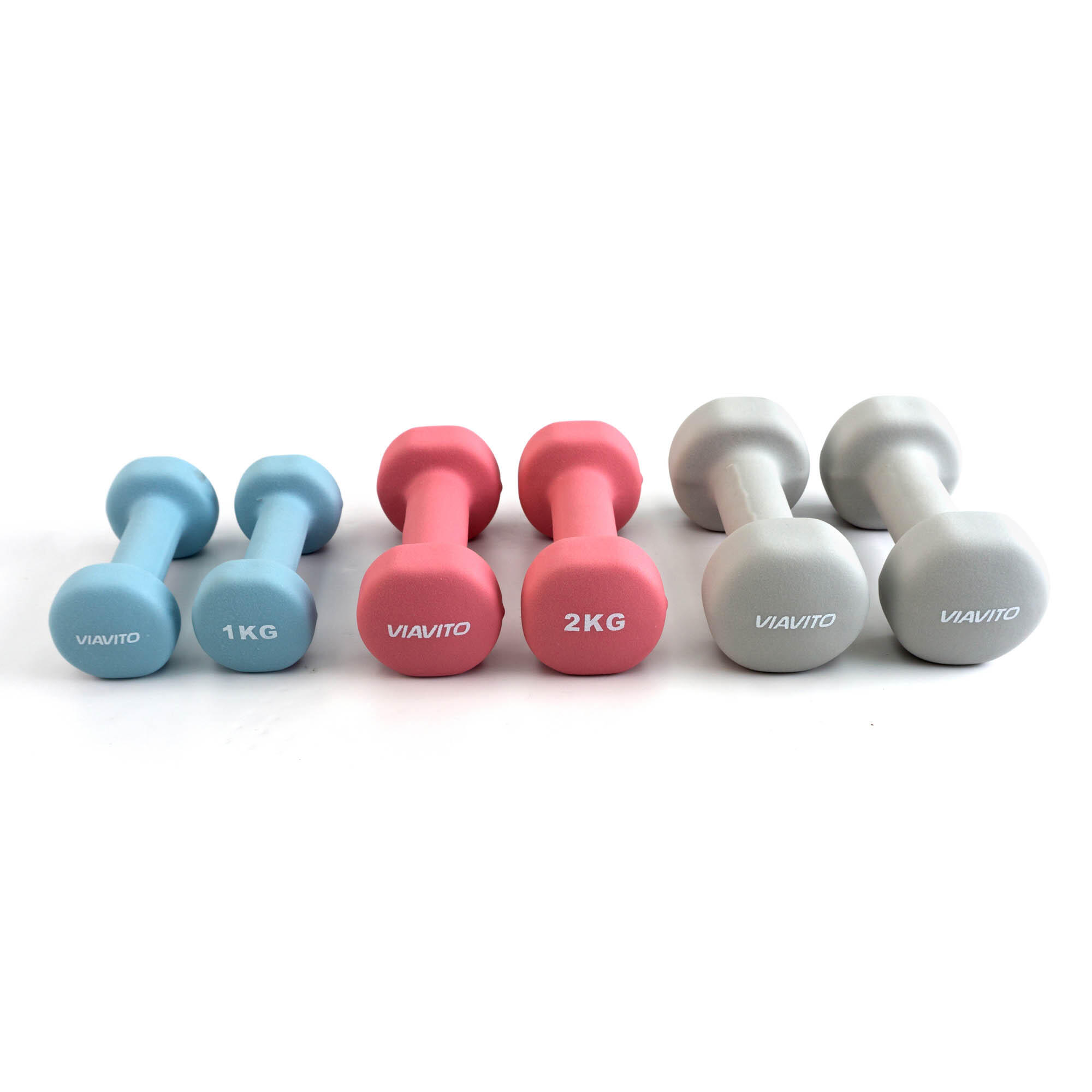 Viavito 12kg Dumbbell Weights Set with Stand 3/6