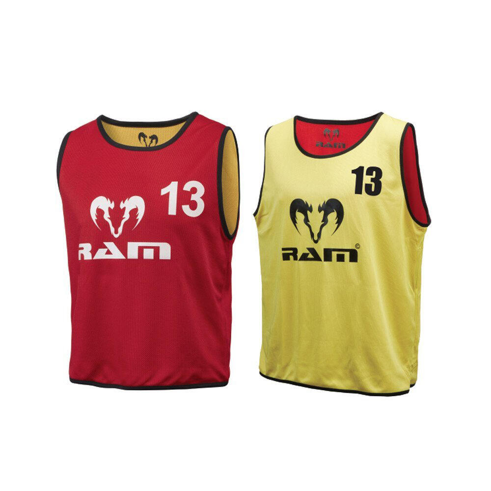 RAM RUGBY Numbered Reversible Training Bibs - Set of 15