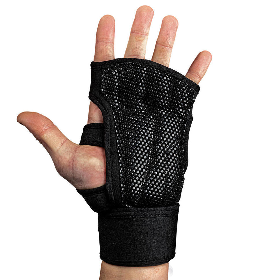 Yuma Weight Lifting Workout Gloves Black GORILLA WEAR Decathlon.nl