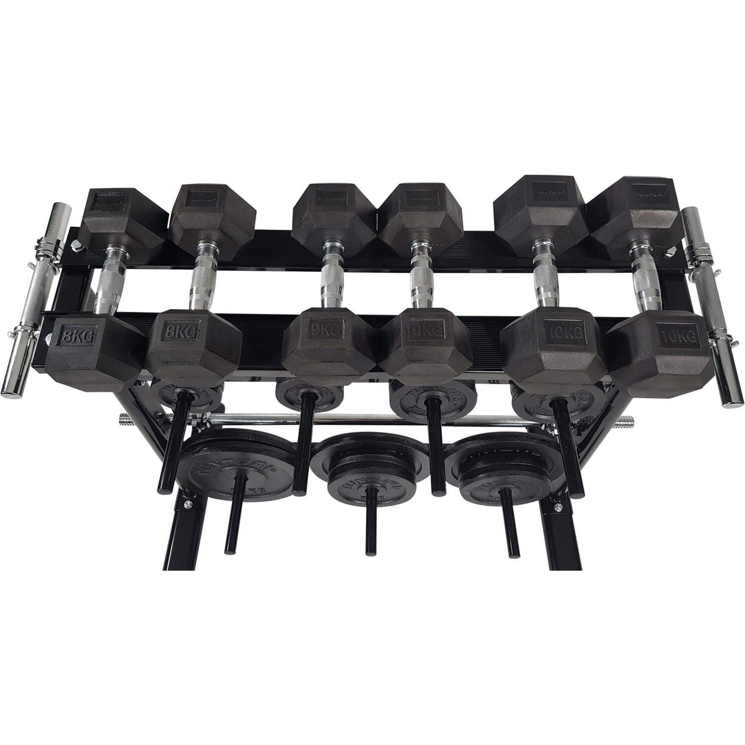 Tunturi Dumbbell discs and dumbbell racks