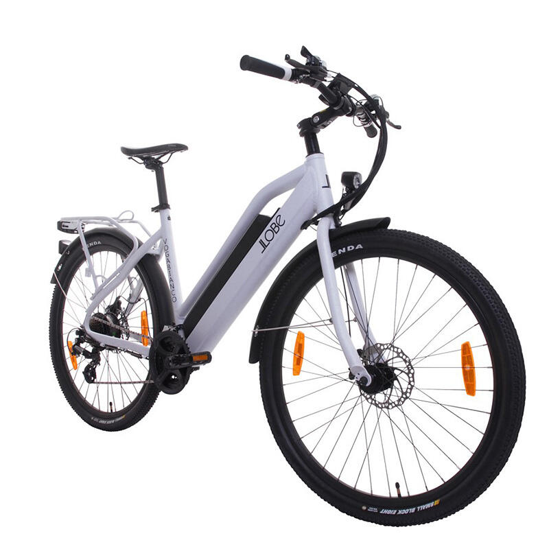 Elektro-Trekkingrad, Voga Bianco, 49 cm, 48 V, 10,4 Ah, 21 Gang, weiß