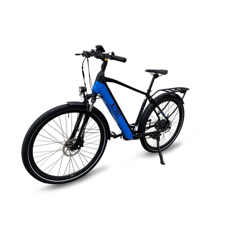 Elektrisches Herrenfahrrad, Trekkingrad, Yukon, 51 cm, 13,2 Ah, 7 Gang, blau