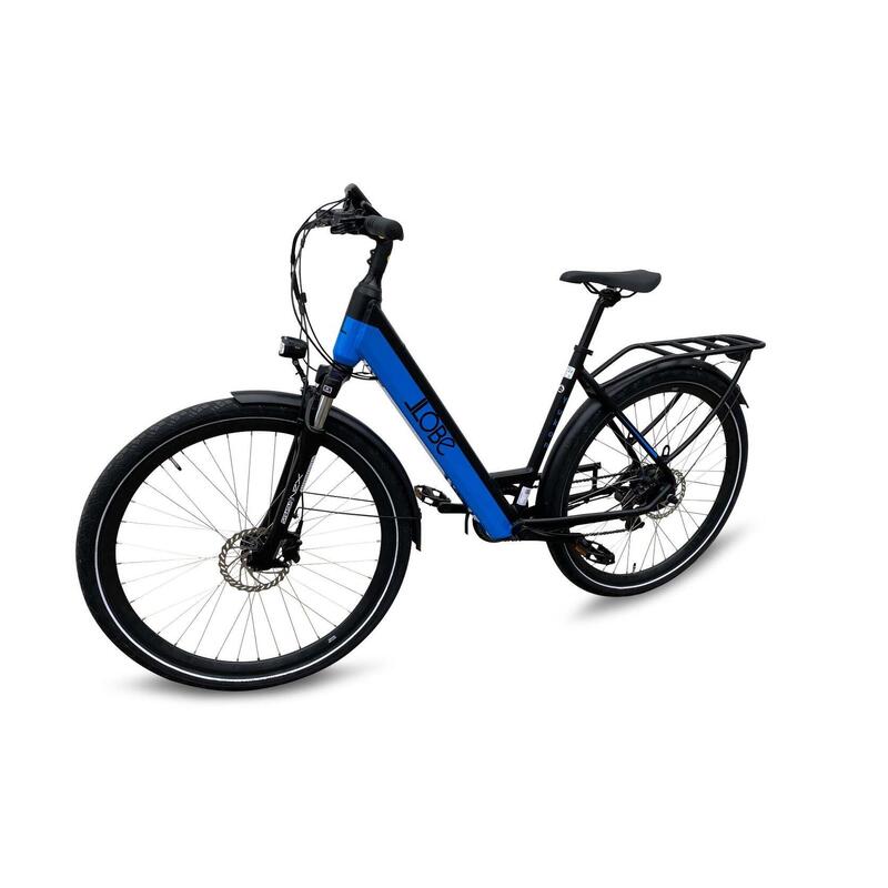 Damen Elektrofahrrad, Trekkingrad, Yukon, 51 cm, 13,2 Ah, 7 Gang, blau