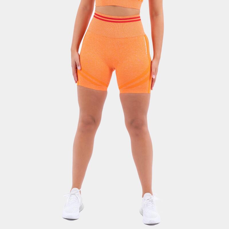 Contour seamless scrunch shorts Dames - Oranje