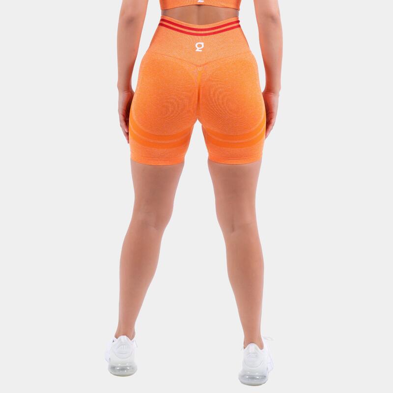 Contour seamless scrunch shorts Dames - Oranje