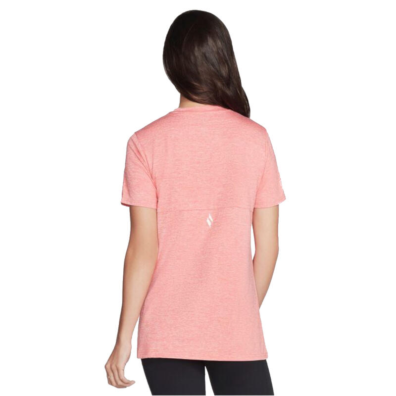 Női rövid ujjú póló, Skechers Diamond Blissful Tee, rózsaszín