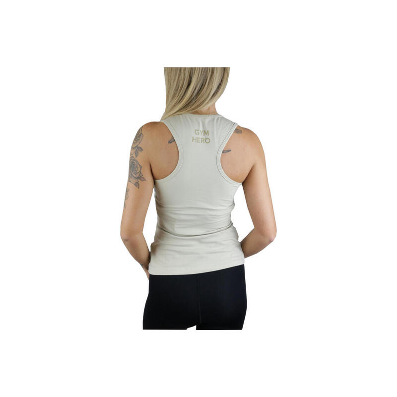 GymHero Tank TOP-NUDE, Femme, Gym, t-shirt,  beige