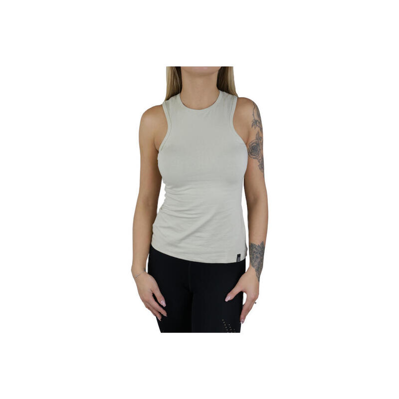 Női rövid ujjú póló, GymHero Tank TOP-NUDE, bézs