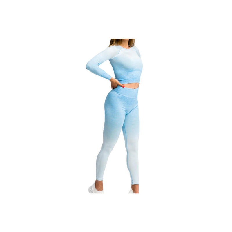 GymHero Ombre Rushguard Longsleeve, Femme, Gym, manches longues, bleu