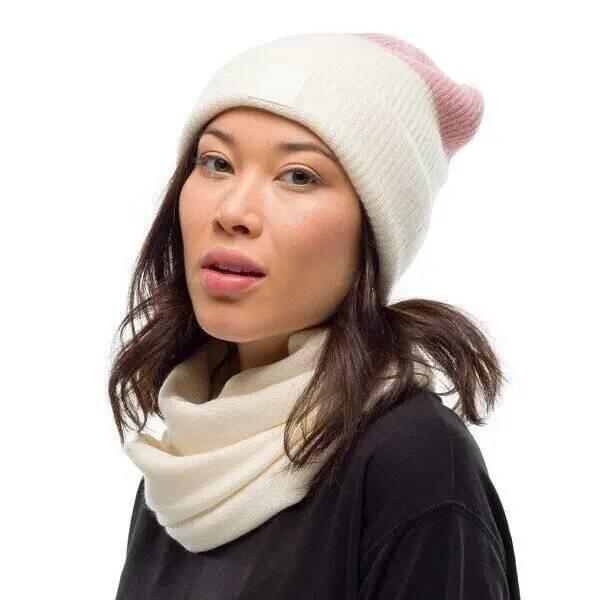 Écharpe de nuit multifonctionnelle en tricot Buff pour femmes beige