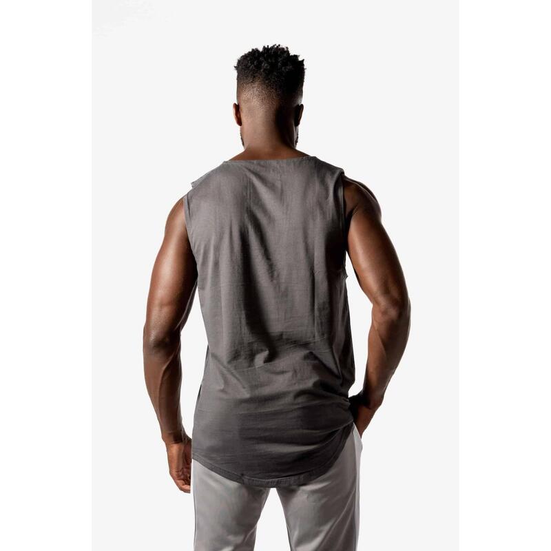 Core Scoop ärmellose T-Shirt - Fitness - Herren - Grau