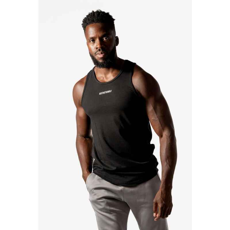 Core Scoop Tank Top - Fitness - Herren - Schwarz