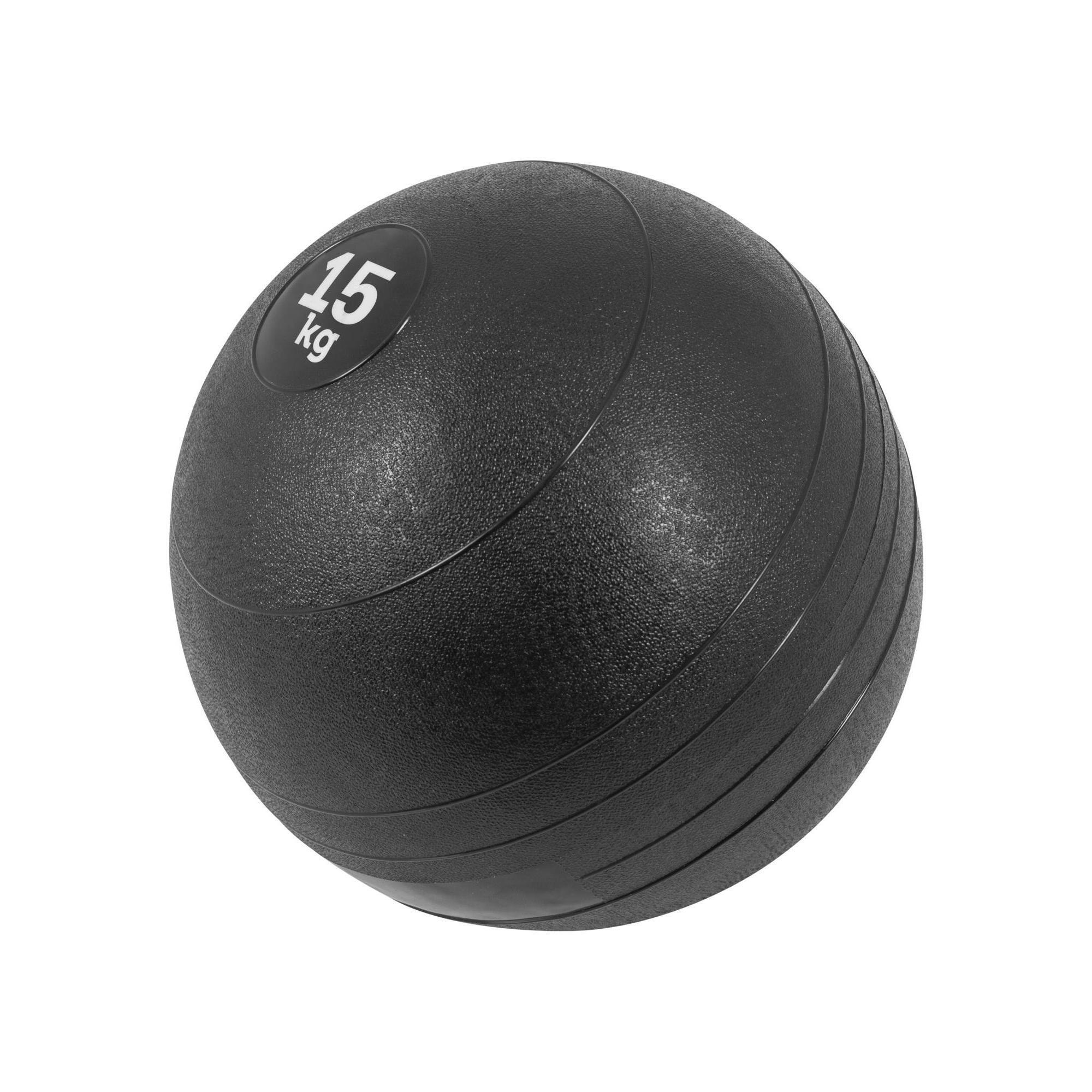 Gorilla Sports Slam Ball Set of 6 Black Rubber 3–20 kg 4/7
