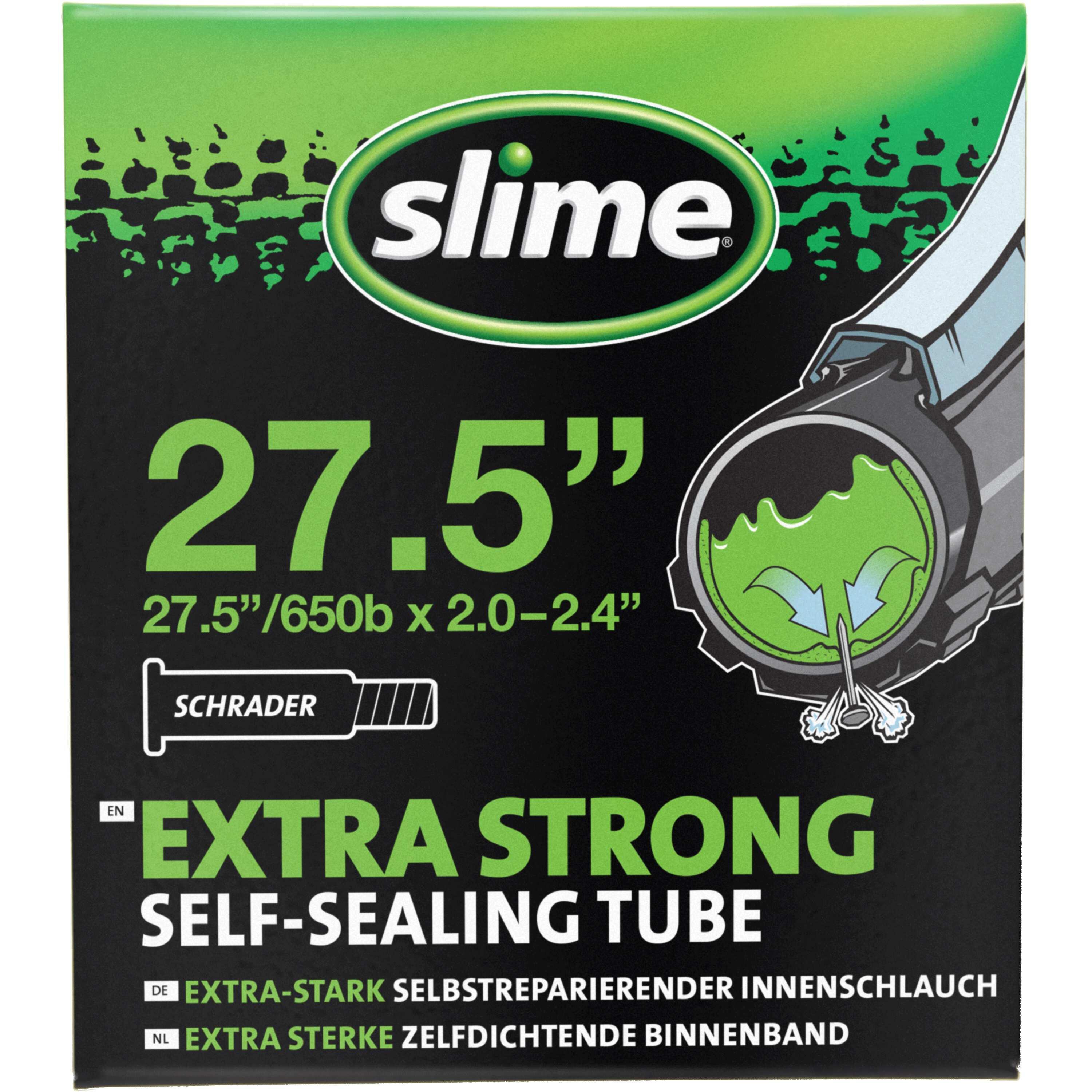 Cámara Aire 27,5x2,0/2,40 Válvula Schrader 48MM Sellante SLIME 3/5