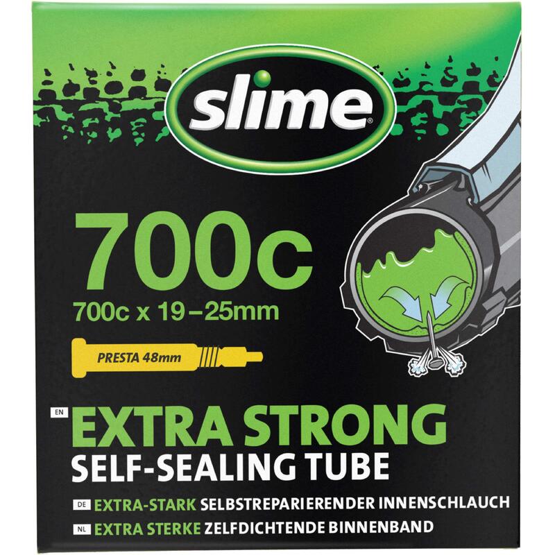 CHAMBRE A AIR VELO 700 x 19-25 SLIME VALVE PRESTA AVEC LIQUIDE ANTI-CREVAISON