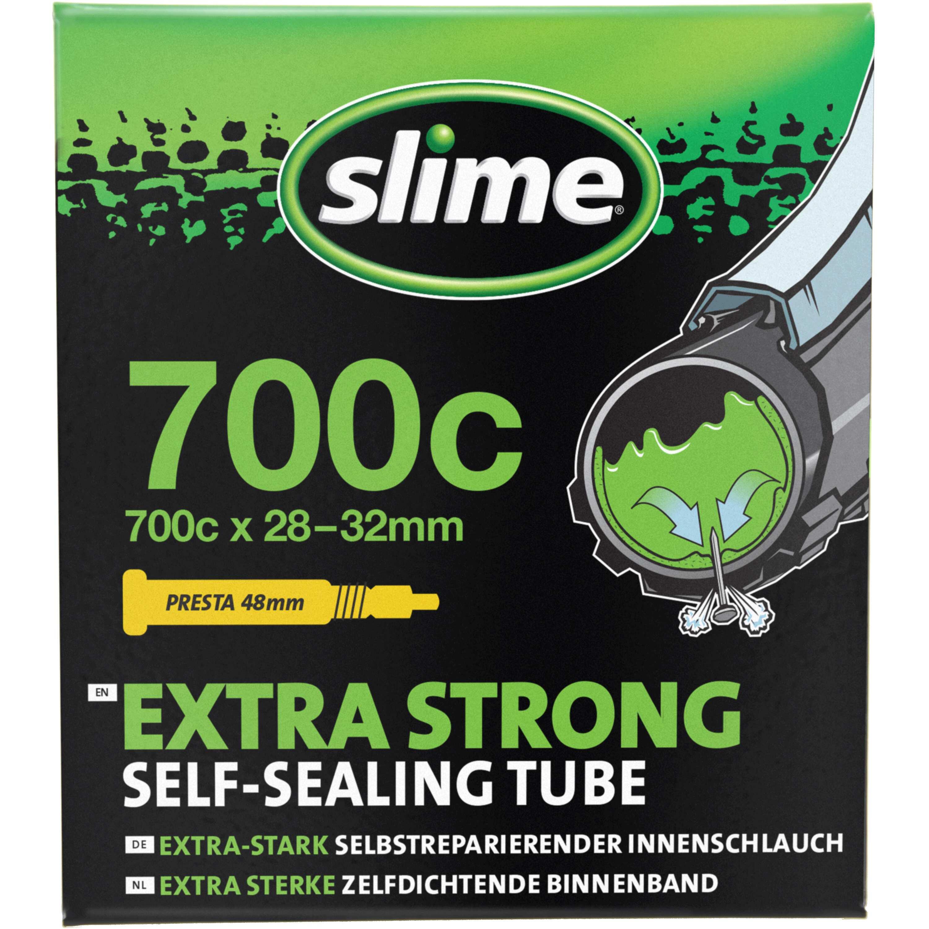 Slime Smart Tube 2 Válvulas Presta Para Bicicleta De Montaña Autocurativa De 27.5 Pulgadas X 1.90-2.1