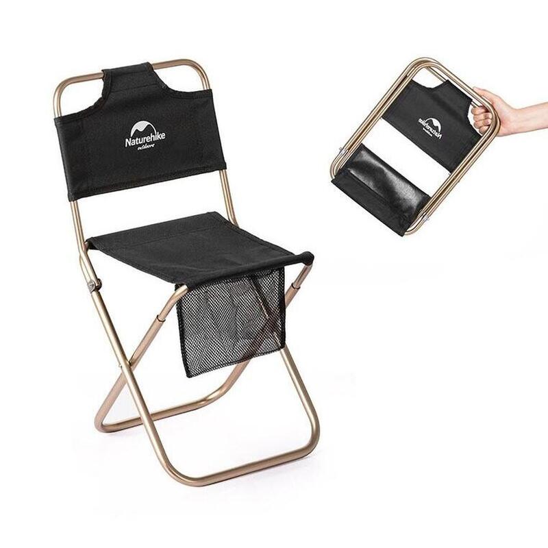 MZ01 戶外休閒折疊椅連椅背 - 黑色