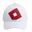 YOK6920 UNISEX GOLF CAP - WHITE/RED