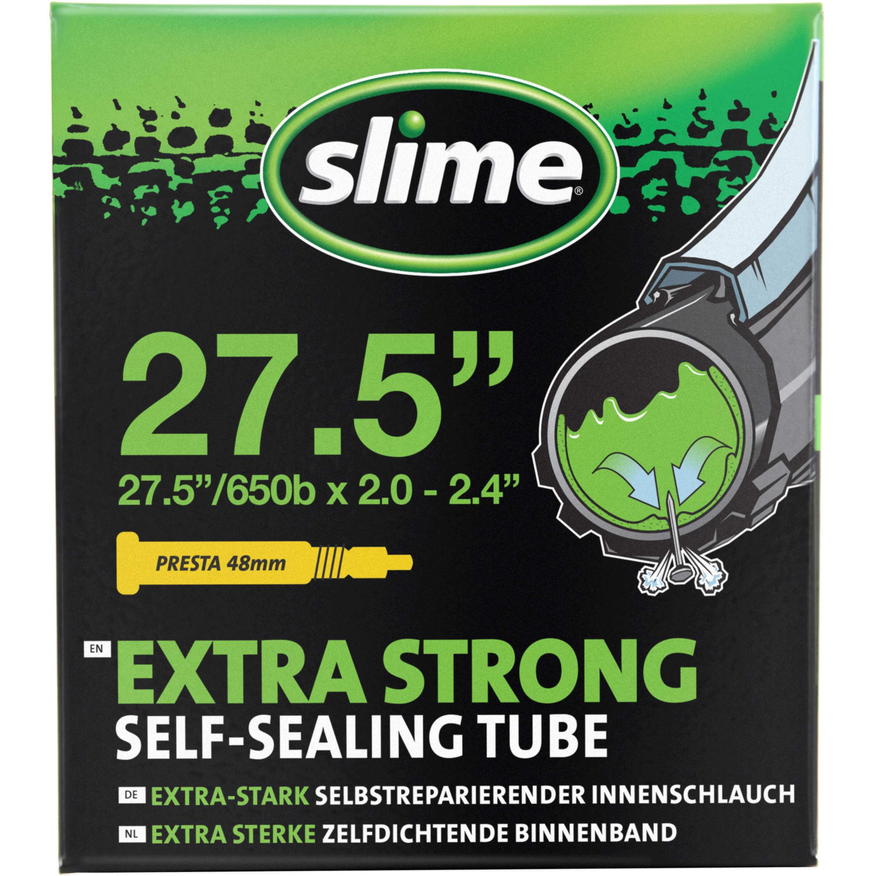 Cámara Aire 27,5x2,00/2,40 Válvula Presta 48MM Sellante SLIME 3/5