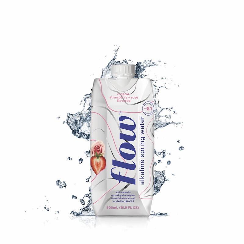 Flow 草莓+玫瑰味天然鹼性泉水12盒500ml裝