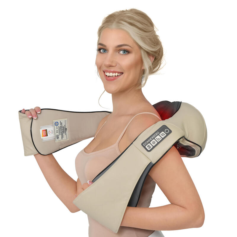 DAS ORIGINAL Nackenmassagegerät Massagegerät mit Wärme und Vibration in Beige