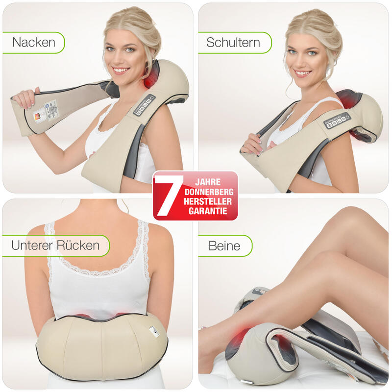 DAS ORIGINAL Nackenmassagegerät Massagegerät mit Wärme und Vibration in Beige